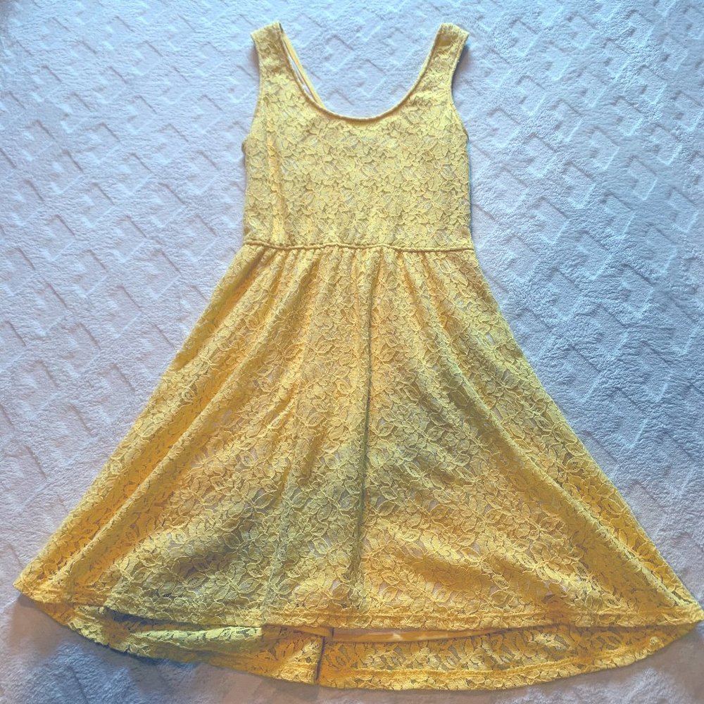 Comfy Yellow Sunshine Lace Dress!
